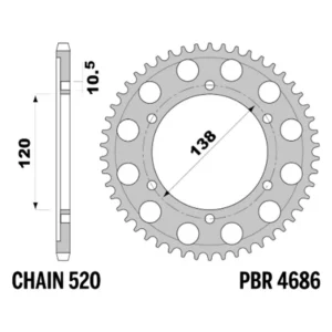 213-R-4686-37#1.jpg. PBR Rear Sprocket 4686-37