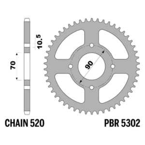 213-R-5302-43#1.jpg. PBR Rear Sprocket 5302-43