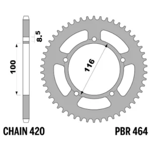 213-R-0464-46#1.jpg. PBR Rear Sprocket 464-46