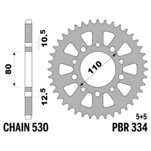 213-R-0334-47#1.jpg. PBR Rear Sprocket 334-47