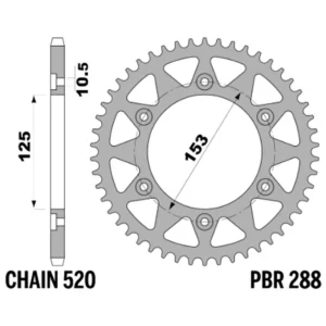 213-R-0288-41#1.jpg. PBR Rear Sprocket 288-41