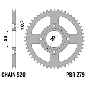 213-R-0279-41#1.jpg. PBR Rear Sprocket 279-41