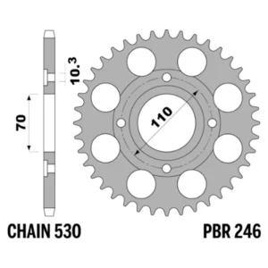 213-R-0246-41#1.jpg. PBR Rear Sprocket 246-41