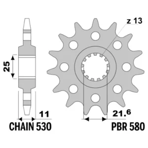 213-F-0580-15#1.jpg. PBR Front Sprocket 580-15