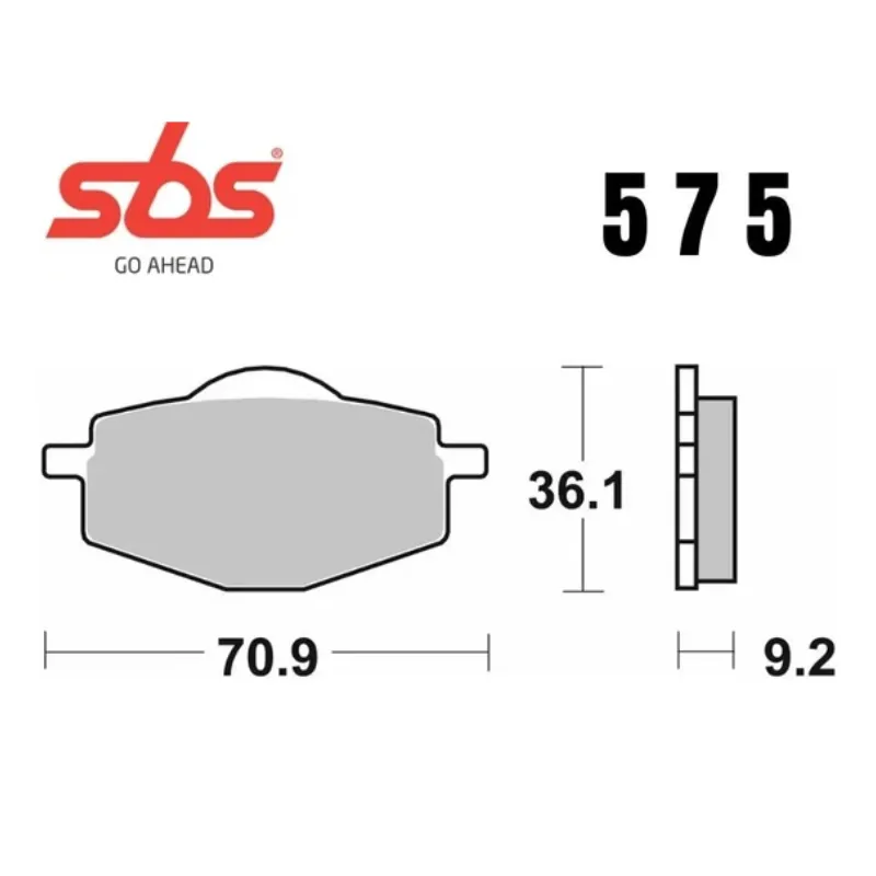 575hf-2. SBS 575HF Brake Pad