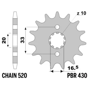 213-F-0430-15#1.jpg. PBR Front Sprocket 430-15