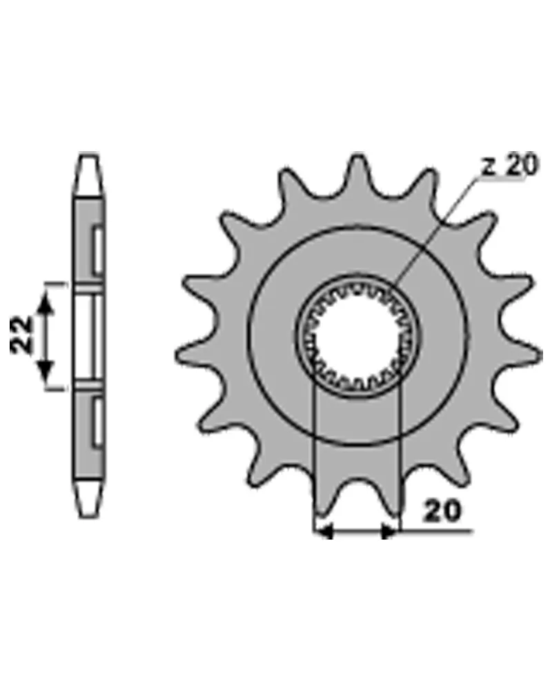 213-F-2103-18#1.jpg. PBR Front Sprocket 2103-18
