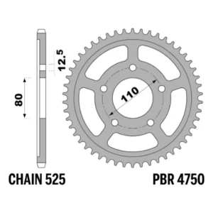 213-R-4750-42#1.jpg. PBR Rear Sprocket 4750-42