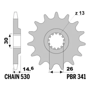 213-F-0341-18#1.jpg. PBR Front Sprocket 341-18