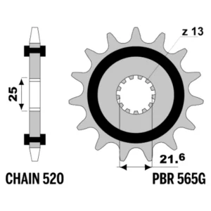 213-F-0565G-15#1.jpg. PBR Front Sprocket Rubber Damper 565-15