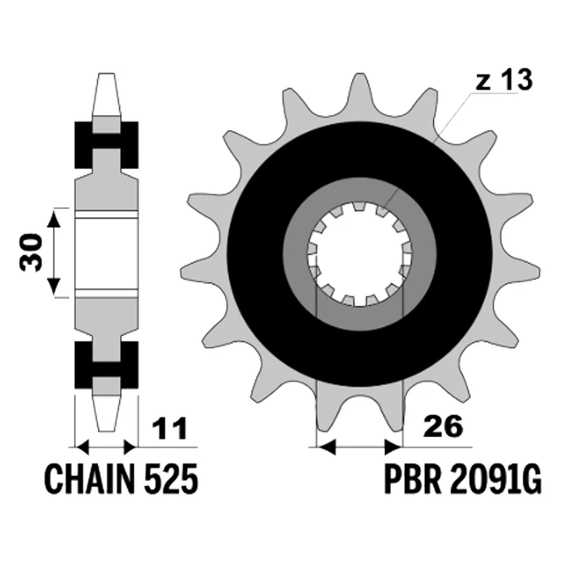 213-F-2091G-15#1.jpg. PBR Front Sprocket Rubber Damper 2091-15