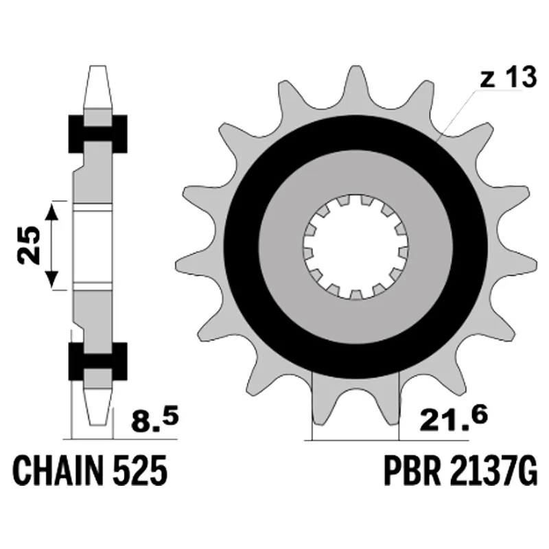 213-F-2137G-15#1.jpg. PBR Front Sprocket Rubber Damper 2137-15