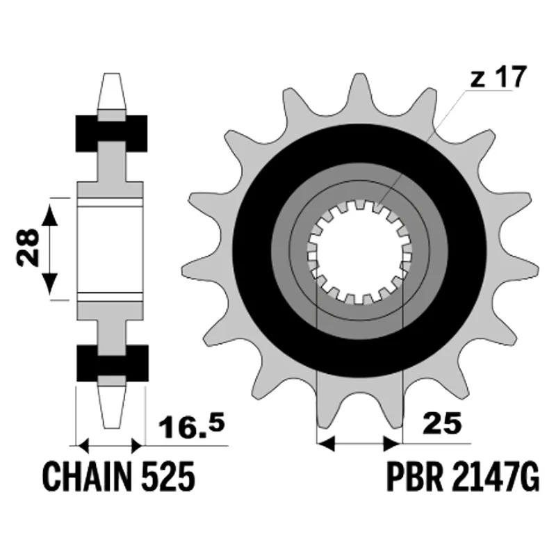 213-F-2147G-16#1.jpg. PBR Front Sprocket Rubber Damper 2147-16