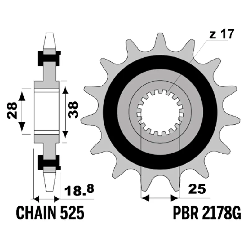 213-F-2178G-16#1.jpg. PBR Front Sprocket Rubber Damper 2178-16
