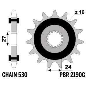 213-F-2190G-17#1.jpg. PBR Front Sprocket Rubber Damper 2190-17