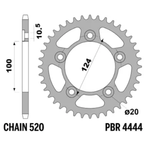 213-R-4444-46#1.jpg. PBR Rear Sprocket 4444-46