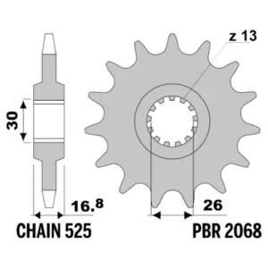 213-F-2068-15#1.jpg. PBR Front Sprocket 2068-15