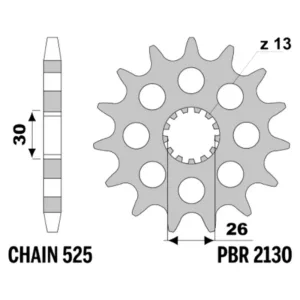 213-F-2130-17#1.jpg. PBR Front Sprocket 2130-17
