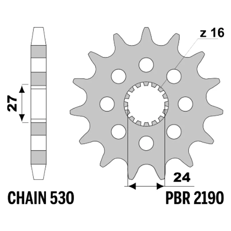 213-F-2190-18#1.jpg. PBR Front Sprocket 2190-18