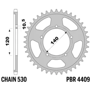 213-R-4409-42#1.jpg. PBR Rear Sprocket 4409-42