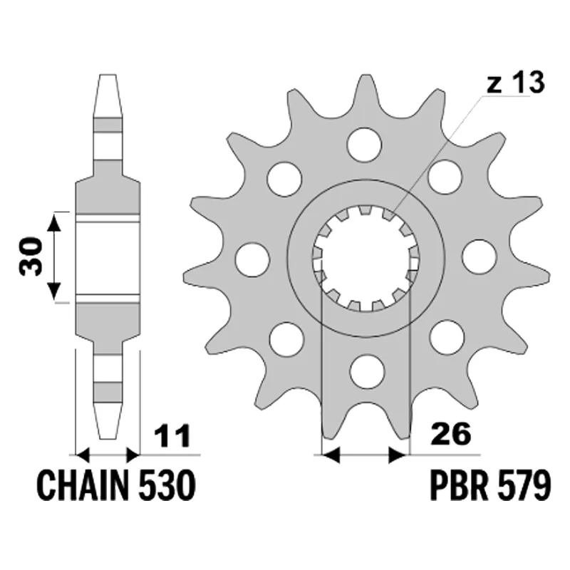 213-F-0579-15#1.jpg. PBR Front Sprocket 579-15