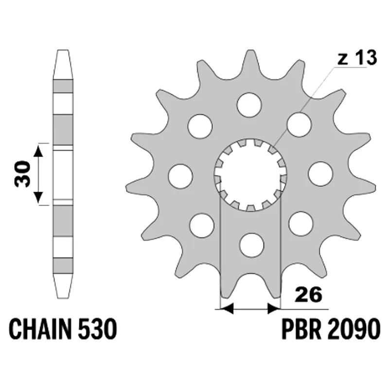 213-F-2090-18#1.jpg. PBR Front Sprocket 2090-18