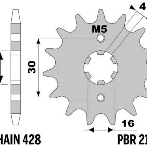 213-F-2177-17#1.jpg. PBR Front Sprocket 2177-17