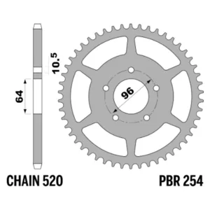 213-R-0254-41#1.jpg. PBR Rear Sprocket 254-41