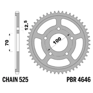 213-R-4646-44#1.jpg. PBR Rear Sprocket 4646-44