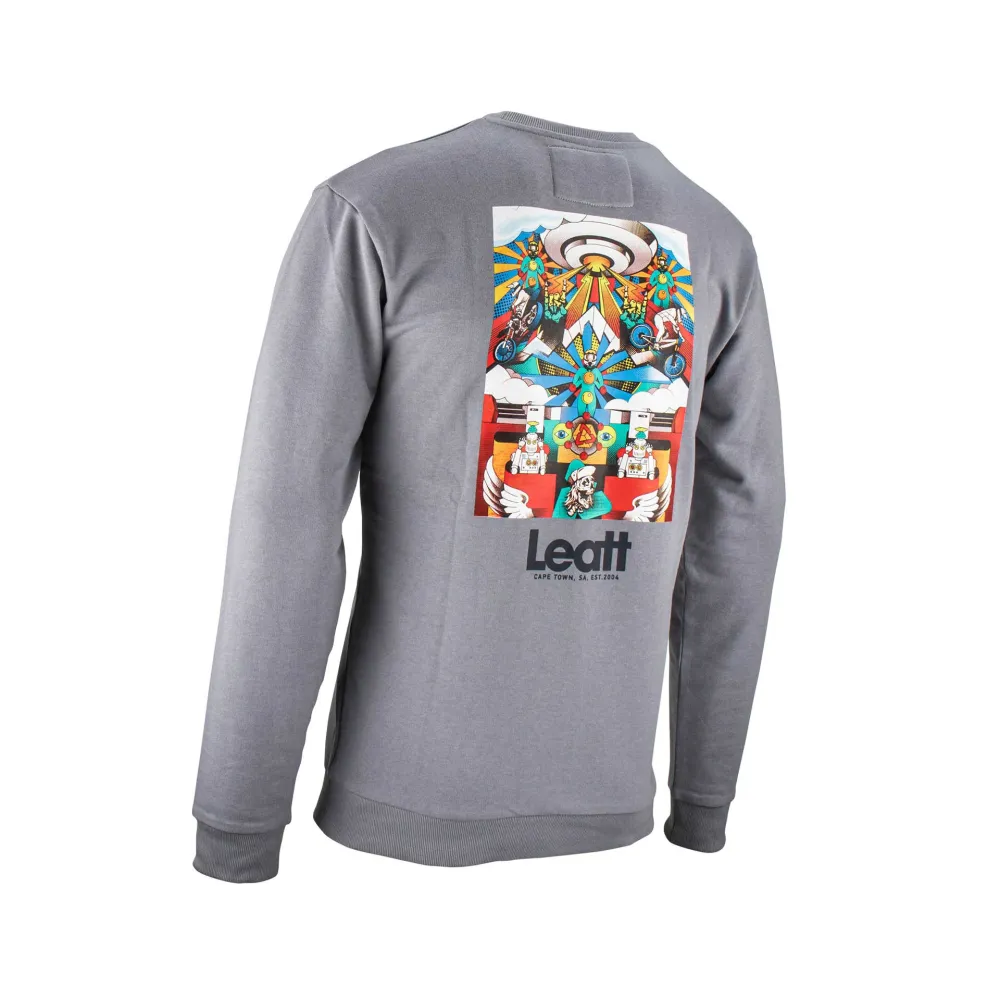Leatt_Casual_Sweatshirt_Core_Titanium_Back_Left_50. Leatt Sweatshirt - Core - Titanium