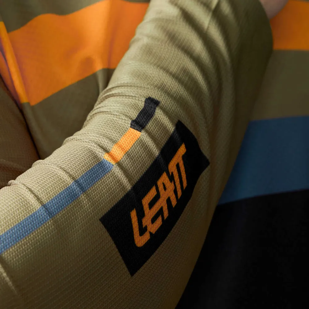 31532_Leatt_Jersey_Moto_4.5_Enduro_Stripe_Khaki_Br. Leatt Moto 4.5 Enduro Jersey - Stripe Khaki Brown