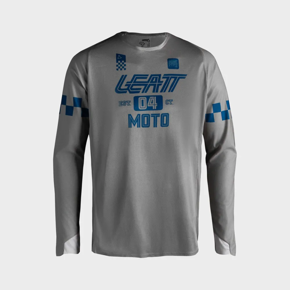 30845_Jersey_Moto_4.5_Enduro_X-flow_Speed_Steel_Gr. Leatt Moto 4.5 Enduro X-flow Jersey - Speed Steel Grey