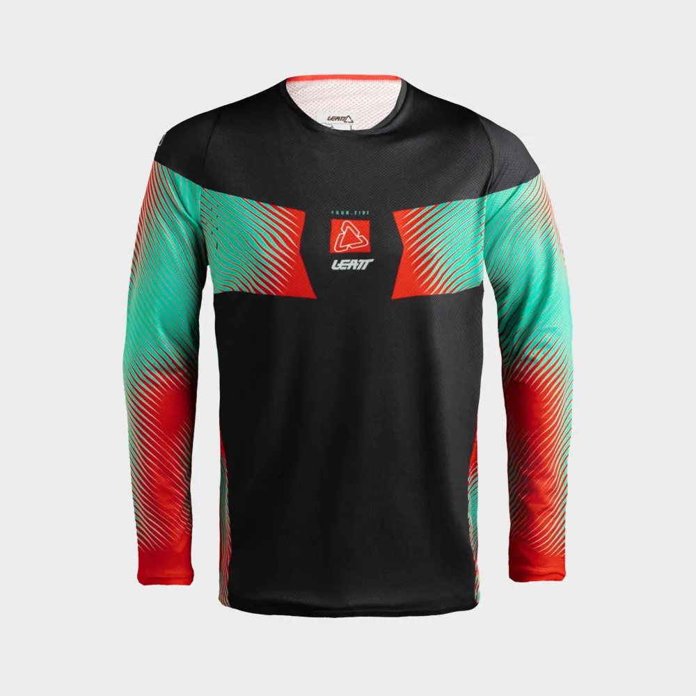31607_Jersey_Moto_4.5_Jr_Hatched_Red_1_5027010800-. Leatt Moto 4.5 Junior Jersey - Hatched Red