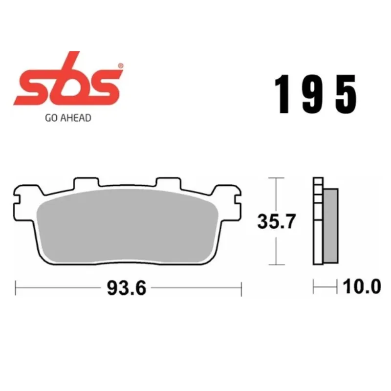 195hf-2. SBS 195HF Rear Brake Pad