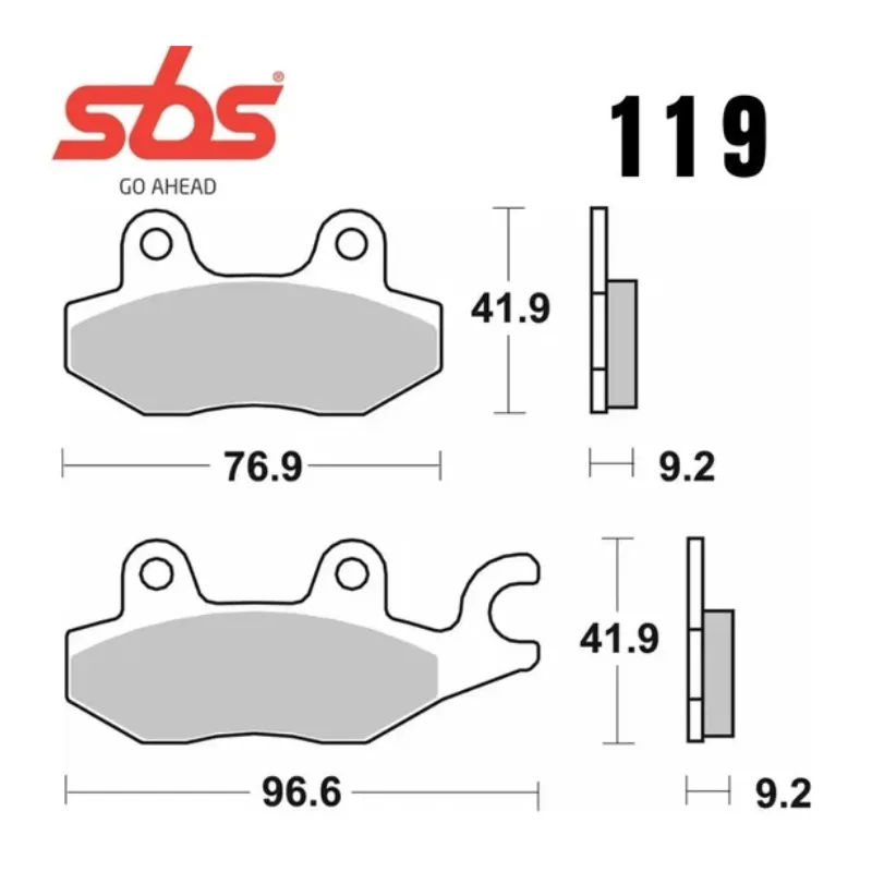 119hf-2. SBS 119HF Front/Rear Brake Pad