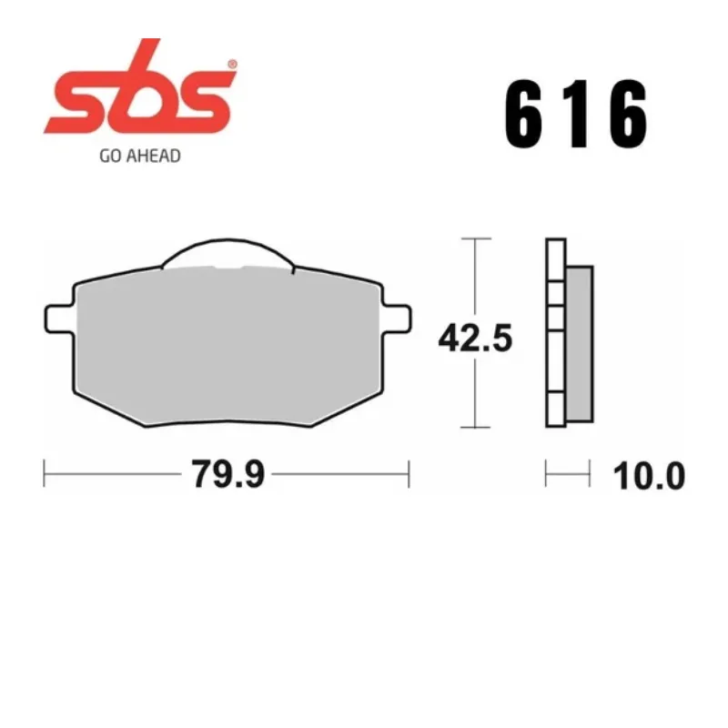 616hf-2. SBS 616HF Front Brake Pad