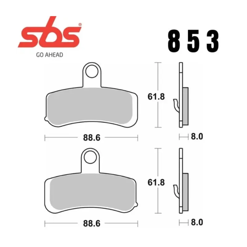 853hhs-2. SBS 853H.HS Front Brake Pad