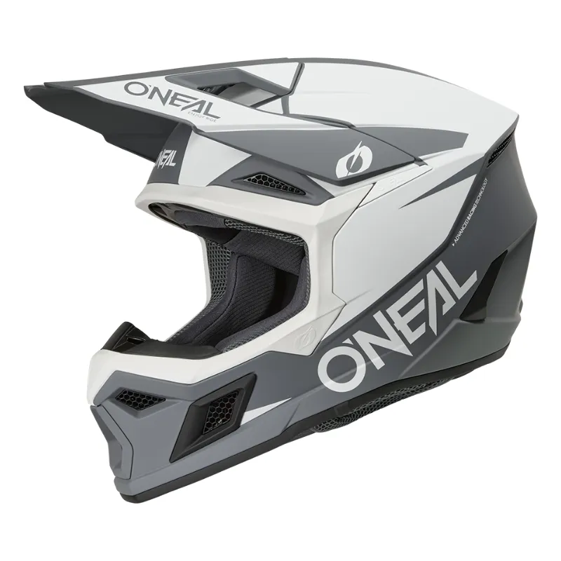 online-3-series-solid-blk-wht-1. Oneal Helmet 3SRS Solid White/Black