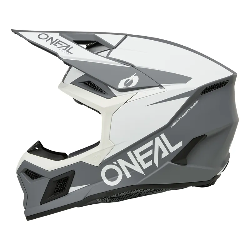 online-3-series-solid-blk-wht-4. Oneal Helmet 3SRS Solid White/Black