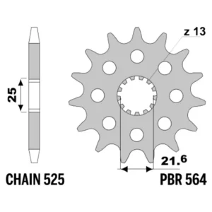 213-F-0564-17#1.jpg. PBR Front Sprocket 564-17