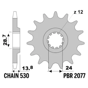213-F-2077-17#1.jpg. PBR Front Sprocket 2077-17