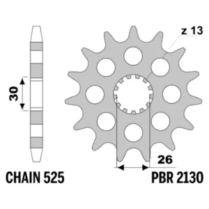 213-F-2130-18#1.jpg. PBR Front Sprocket 2130-18