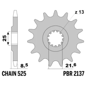 213-F-2137-16#1.jpg. PBR Front Sprocket 2137-16