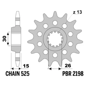 213-F-2198-17#1.jpg. PBR Front Sprocket 2198-17