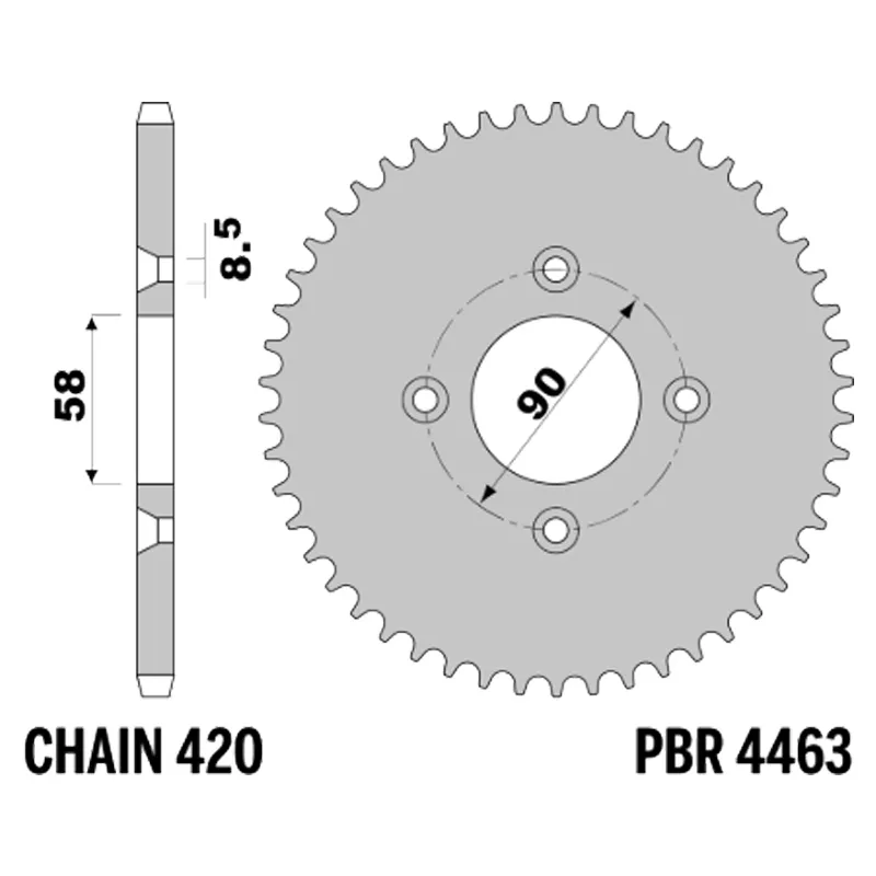213-R-4463-37#1.jpg. PBR Rear Sprocket 4463-37