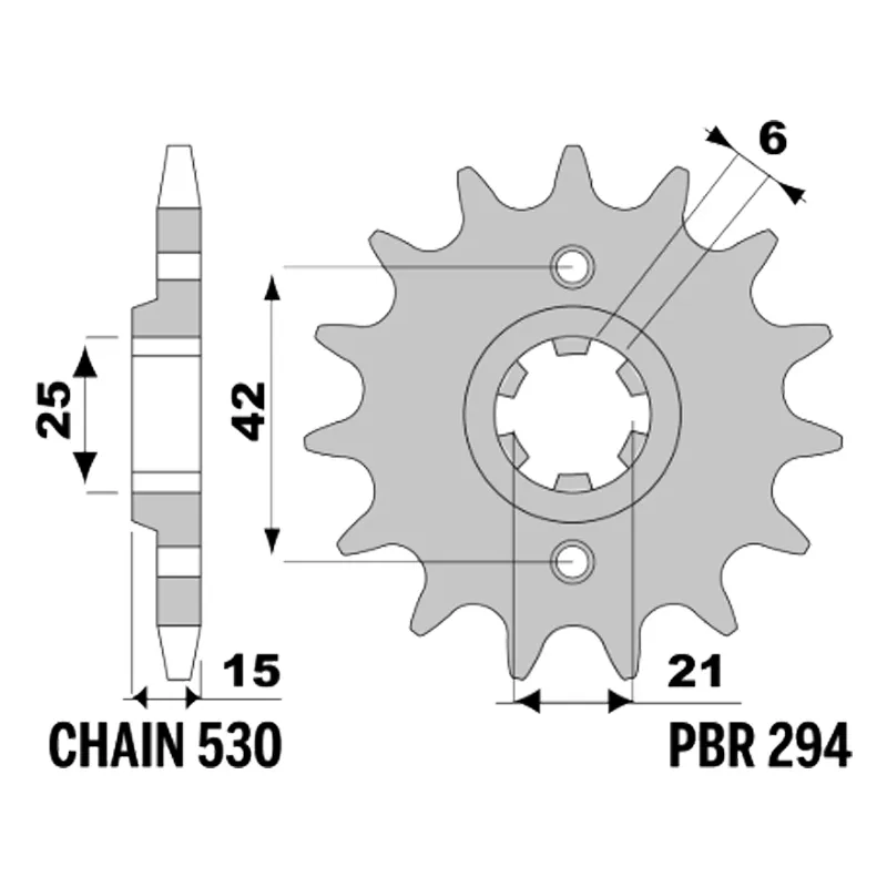 213-F-0294-16#1.jpg. PBR Front Sprocket 294-16