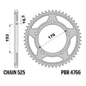 4766. PBR Rear Sprocket 4766-44