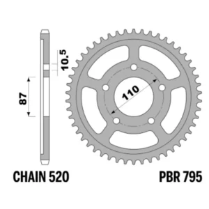 795. PBR Rear Sprocket 795-40